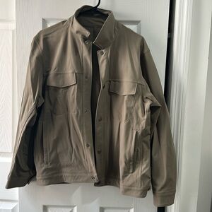 Twill Utility Jacket - Tan, Size Small, Men’s